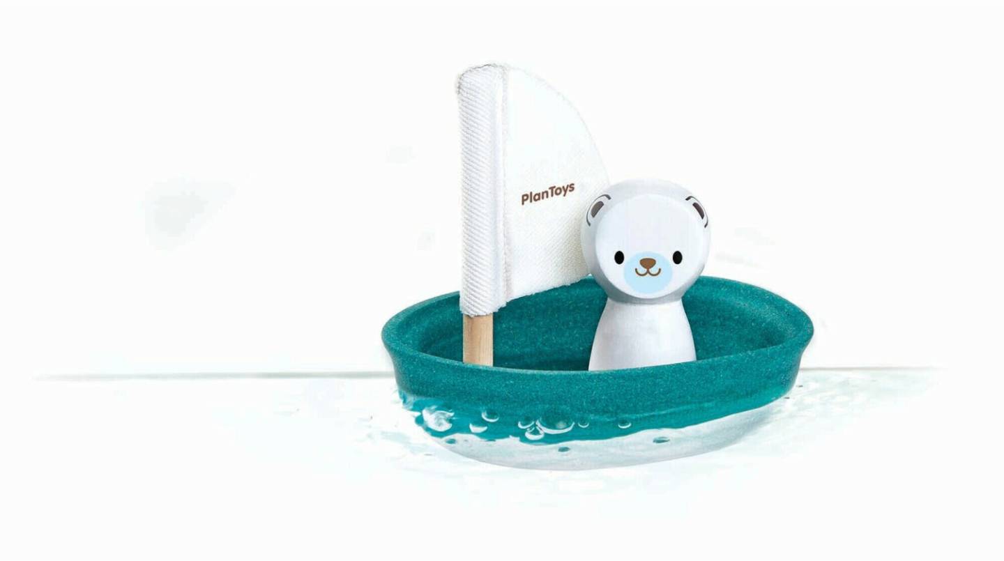 Plan Toys Sailboat polar bear Jouets de bain